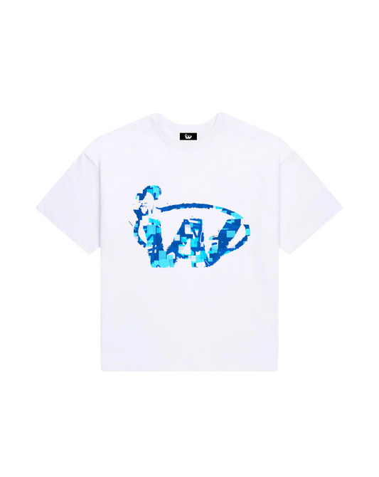 Blue Camo logo Tee [WHITE]